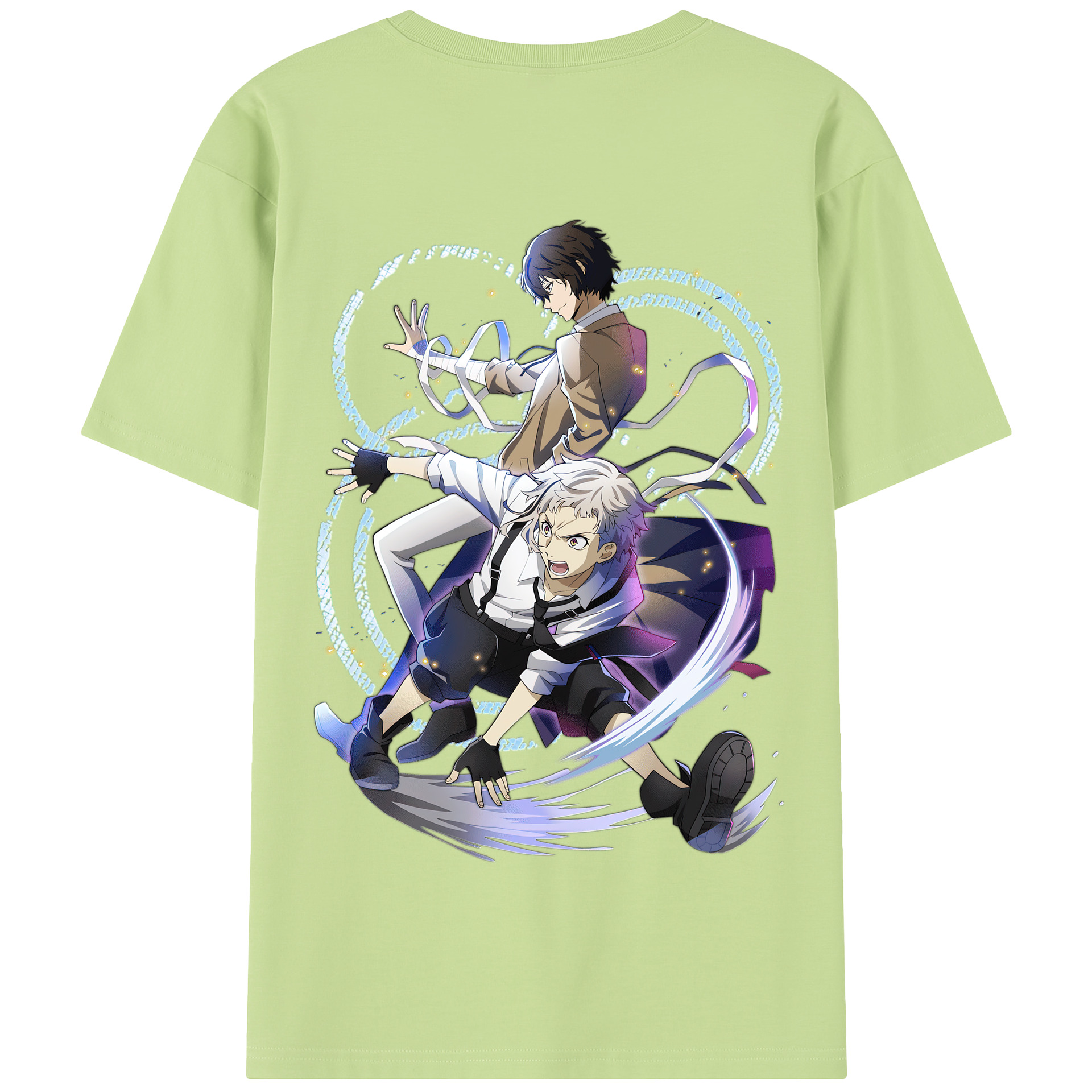 （画像用） 文豪ストレイドッグス Bungo Stray Dogs 綿100％半袖Tシャツ（背面プリント）